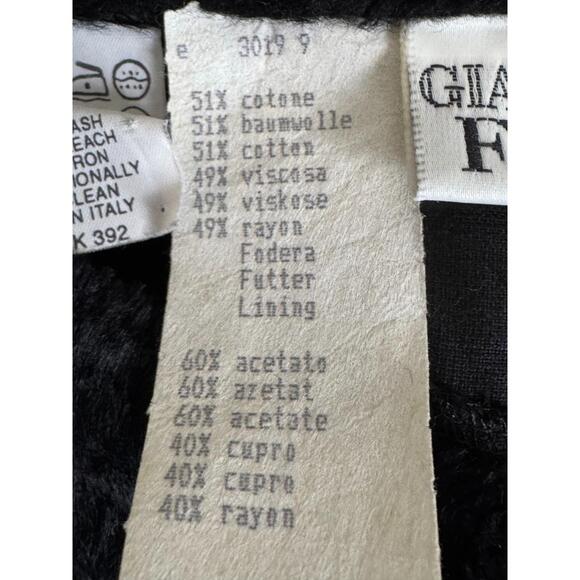 Gianfranco Ferre Black Faux Fur Pants 4 #236100G77B - Picture 12 of 12